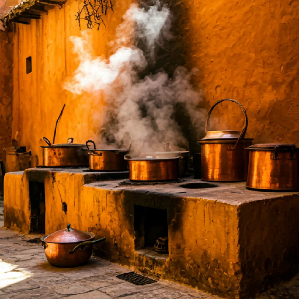 Traditional courtyard kitchen